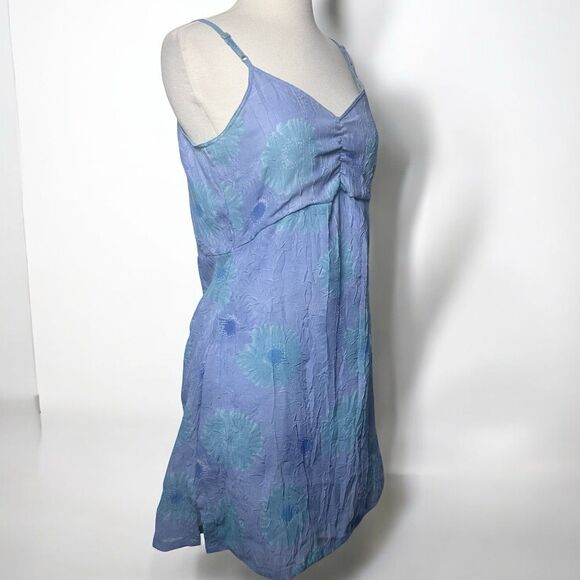 VTG Y2K Funky People Babydoll Mini Dress Size M Blue Phoebe Buffay 90s Clueless - Picture 5 of 14